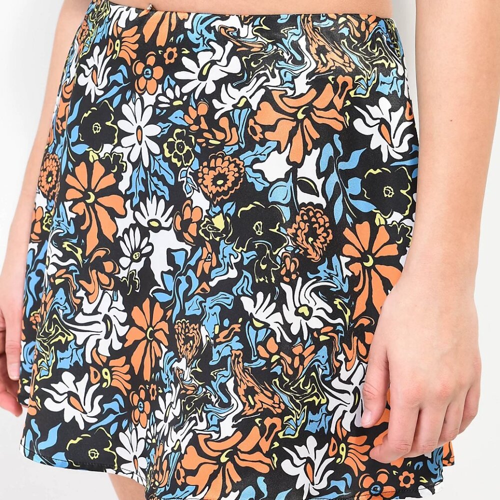 NWT Empyre Maggie Floral Satin Skirt